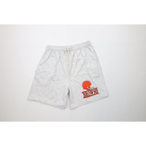 Vtg 90s Russell Athletic Mens XL Cleveland Browns Football Above Knee Shorts USA